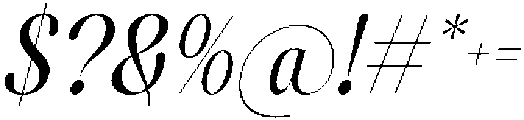 StarlightItalic otf (300) Font OTHER CHARS