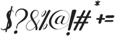 Starllah Italic otf (400) Font OTHER CHARS