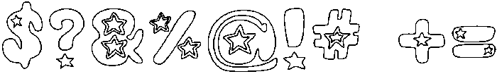 StarryEYED Regular otf (400) Font OTHER CHARS