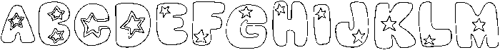 StarryEYED Regular otf (400) Font UPPERCASE