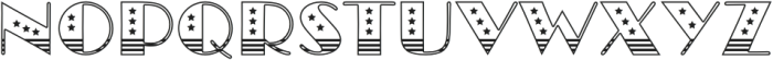 Stars And Stripes Outline otf (400) Font UPPERCASE
