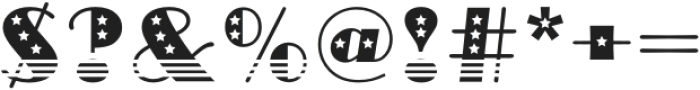 Stars And Stripes Regular otf (400) Font OTHER CHARS