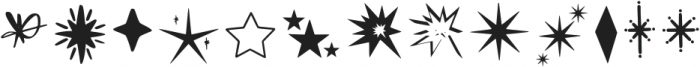 Stars Sparkles Regular ttf (400) Font LOWERCASE