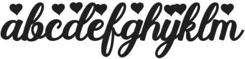 Stayola Heart Black otf (900) Font LOWERCASE