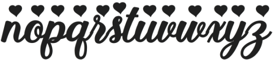 Stayola Heart Black otf (900) Font LOWERCASE