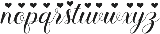 Stayola Heart otf (400) Font LOWERCASE