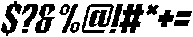 Steel Anthem Oblique otf (400) Font OTHER CHARS