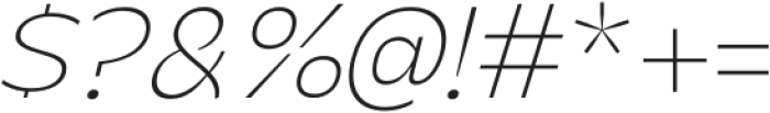 Steg Pro Hairline Italic otf (100) Font OTHER CHARS