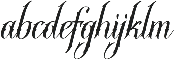 Stejita Italic otf (400) Font LOWERCASE