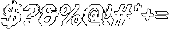 Stellen Pixel Outline otf (400) Font OTHER CHARS