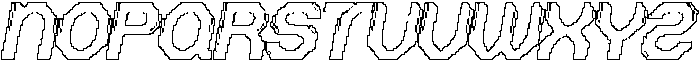 Stellen Pixel Outline otf (400) Font UPPERCASE