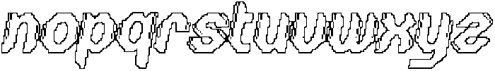 Stellen Pixel Outline otf (400) Font LOWERCASE
