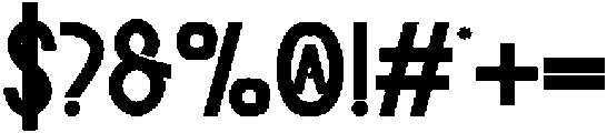 Stencil Bickors Regular otf (400) Font OTHER CHARS