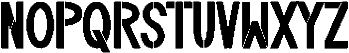 Stencil Bickors Regular otf (400) Font UPPERCASE
