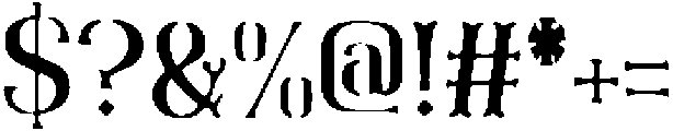 Stencil Blackletter Regular otf (900) Font OTHER CHARS