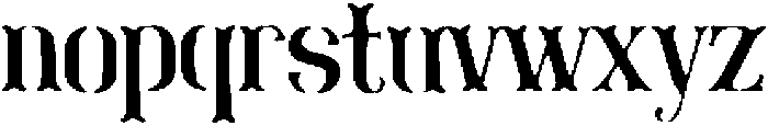 Stencil Blackletter Regular otf (900) Font LOWERCASE