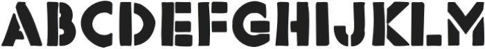 Stencil Force Regular otf (400) Font UPPERCASE