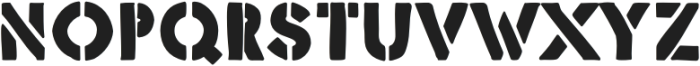 Stencil Force Regular otf (400) Font UPPERCASE
