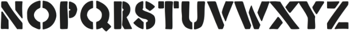 Stencil Force Regular otf (400) Font LOWERCASE