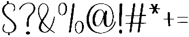Stencil Handwriting Regular otf (400) Font OTHER CHARS