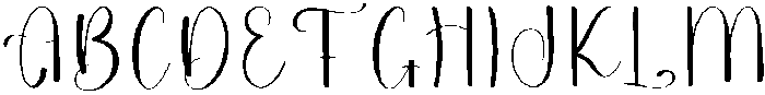 Stencil Handwriting Regular otf (400) Font UPPERCASE