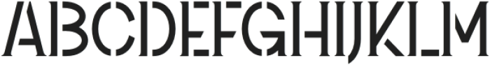 Stencil Rofigat Regular otf (400) Font UPPERCASE