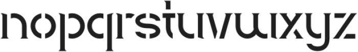 Stencil Rofigat Regular otf (400) Font LOWERCASE
