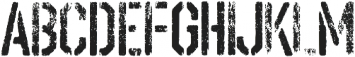 Stencil and grunge ttf (400) Font UPPERCASE