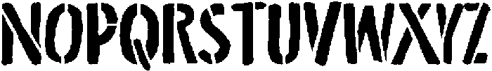 Stencilan otf (400) Font LOWERCASE