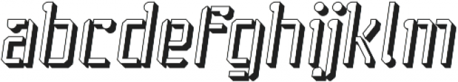 Stenciliqo 4F Italic Extruded otf (400) Font LOWERCASE
