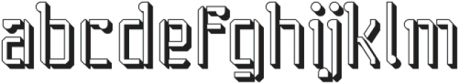 Stenciliqo 4F Regular Extruded otf (400) Font LOWERCASE