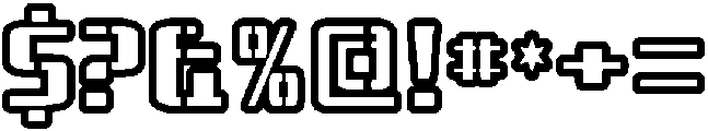 Stencraft Outline Outline otf (400) Font OTHER CHARS