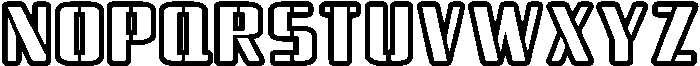 Stencraft Outline Outline otf (400) Font LOWERCASE