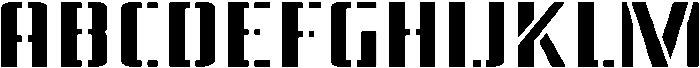 Stencraft Regular otf (400) Font UPPERCASE