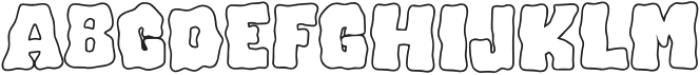 Sticky Scream Outline otf (400) Font LOWERCASE