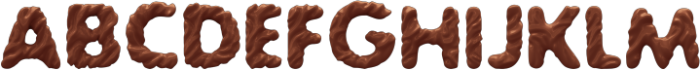 Sticky Toffee 3D 3 Regular otf (400) Font UPPERCASE