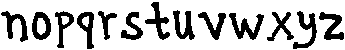 Sticky otf (400) Font LOWERCASE