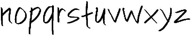 StickyNotesFont Regular otf (400) Font LOWERCASE