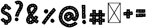 Stitch Regular otf (400) Font OTHER CHARS