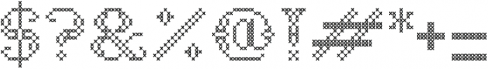 StitchCross otf (400) Font OTHER CHARS