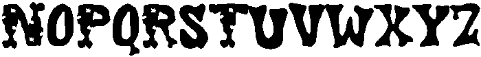 Stitched Horror Regular otf (400) Font UPPERCASE