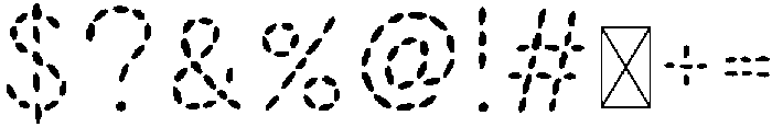 Stitchy Regular otf (400) Font OTHER CHARS