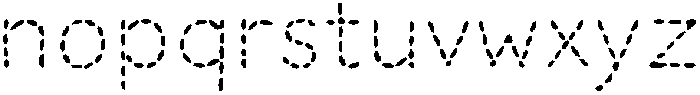 Stitchy Regular otf (400) Font LOWERCASE
