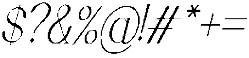 Stivra Light Italic otf (300) Font OTHER CHARS