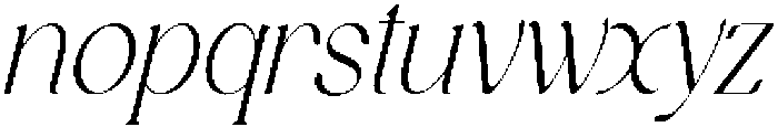 Stivra Light Italic otf (300) Font LOWERCASE