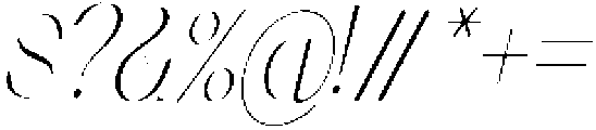 Stivra Light Thin Italic otf (100) Font OTHER CHARS