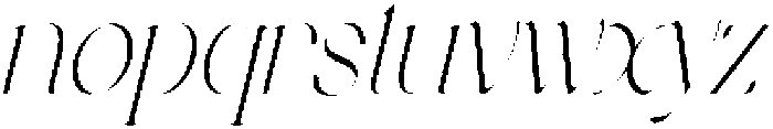 Stivra Light Thin Italic otf (100) Font LOWERCASE