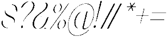 Stivra Thin Italic otf (100) Font OTHER CHARS