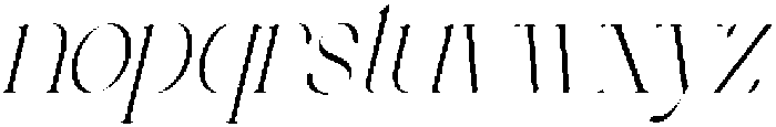 Stivra Thin Italic otf (100) Font LOWERCASE