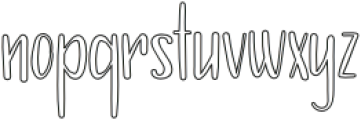 Storytime Outline otf (400) Font LOWERCASE